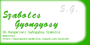szabolcs gyongyosy business card